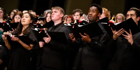 Lehigh Choral performing during the Christmas Vespers.